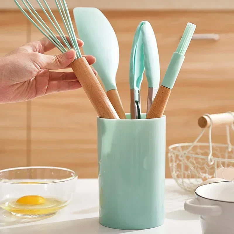 Utensílios de cozinha em silicone | 12 peças